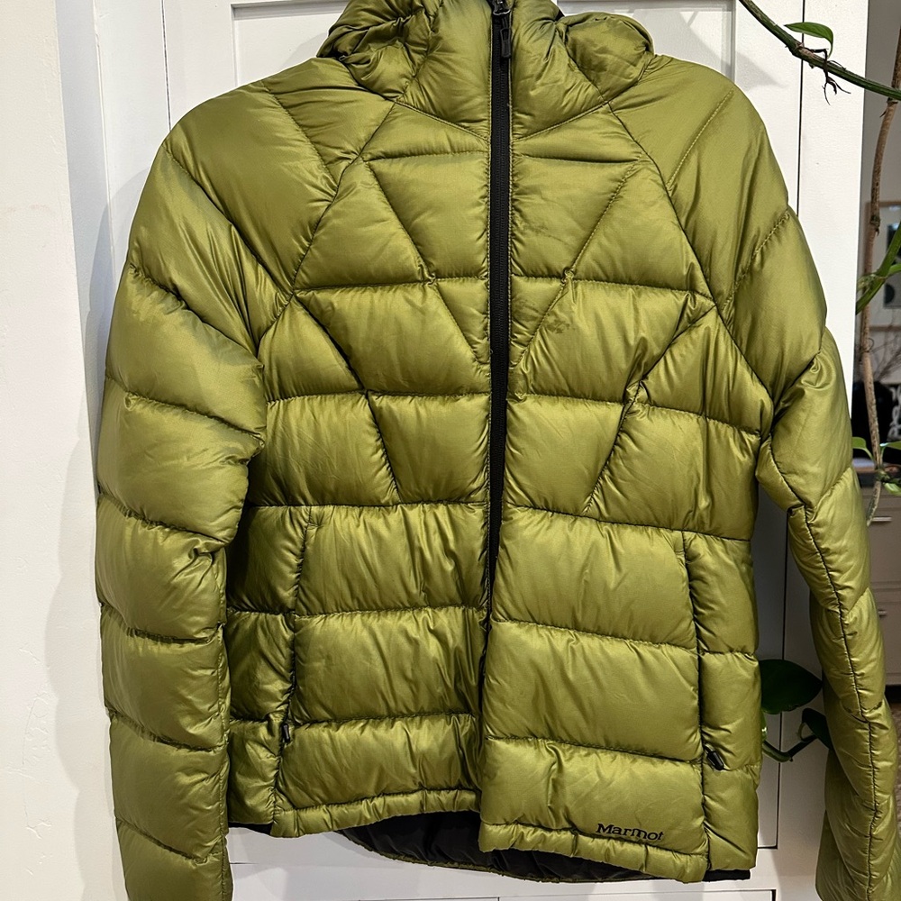 Marmot Hype Down Green Quilted Puffer Down Jacket